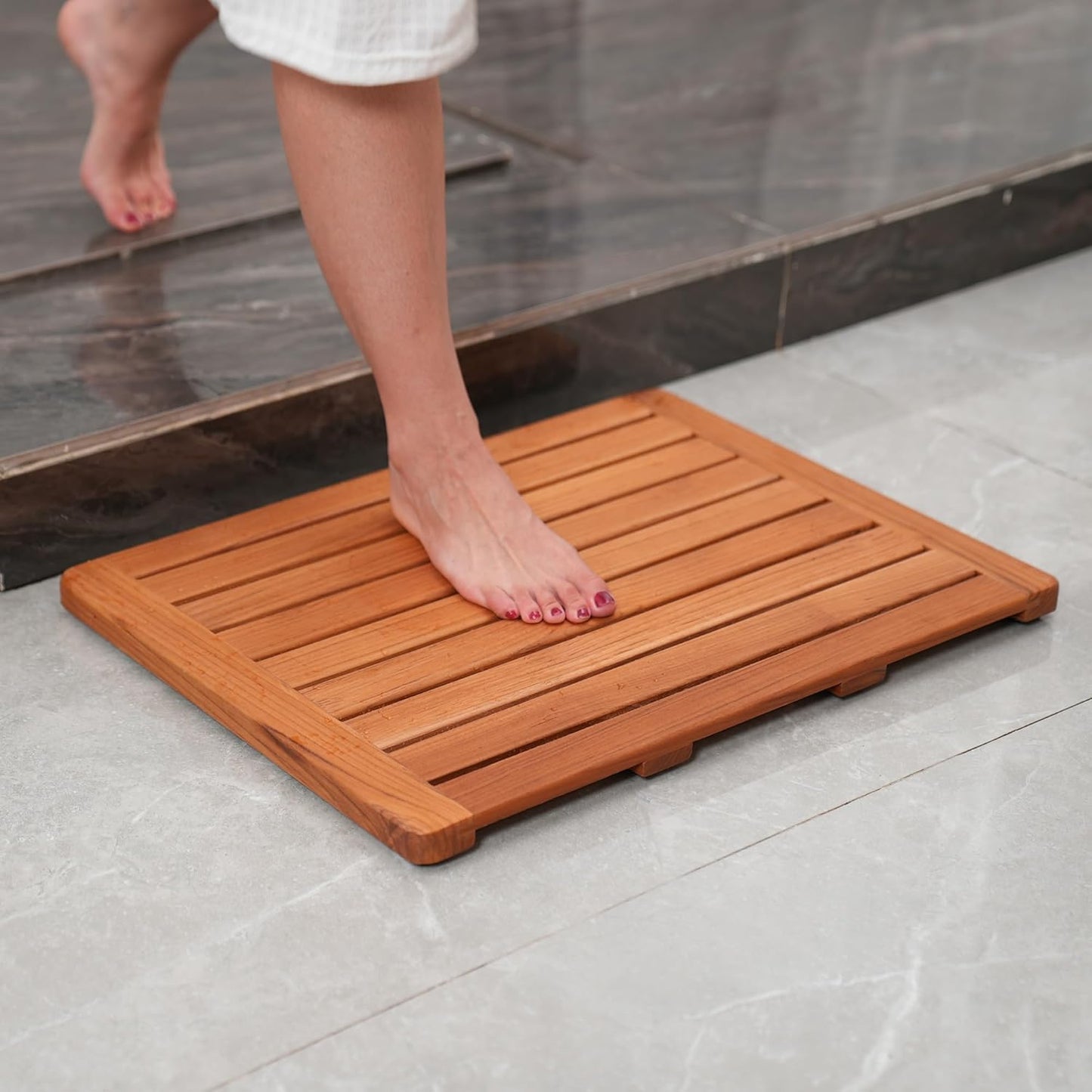 Premium Teak Wood Bath Mat