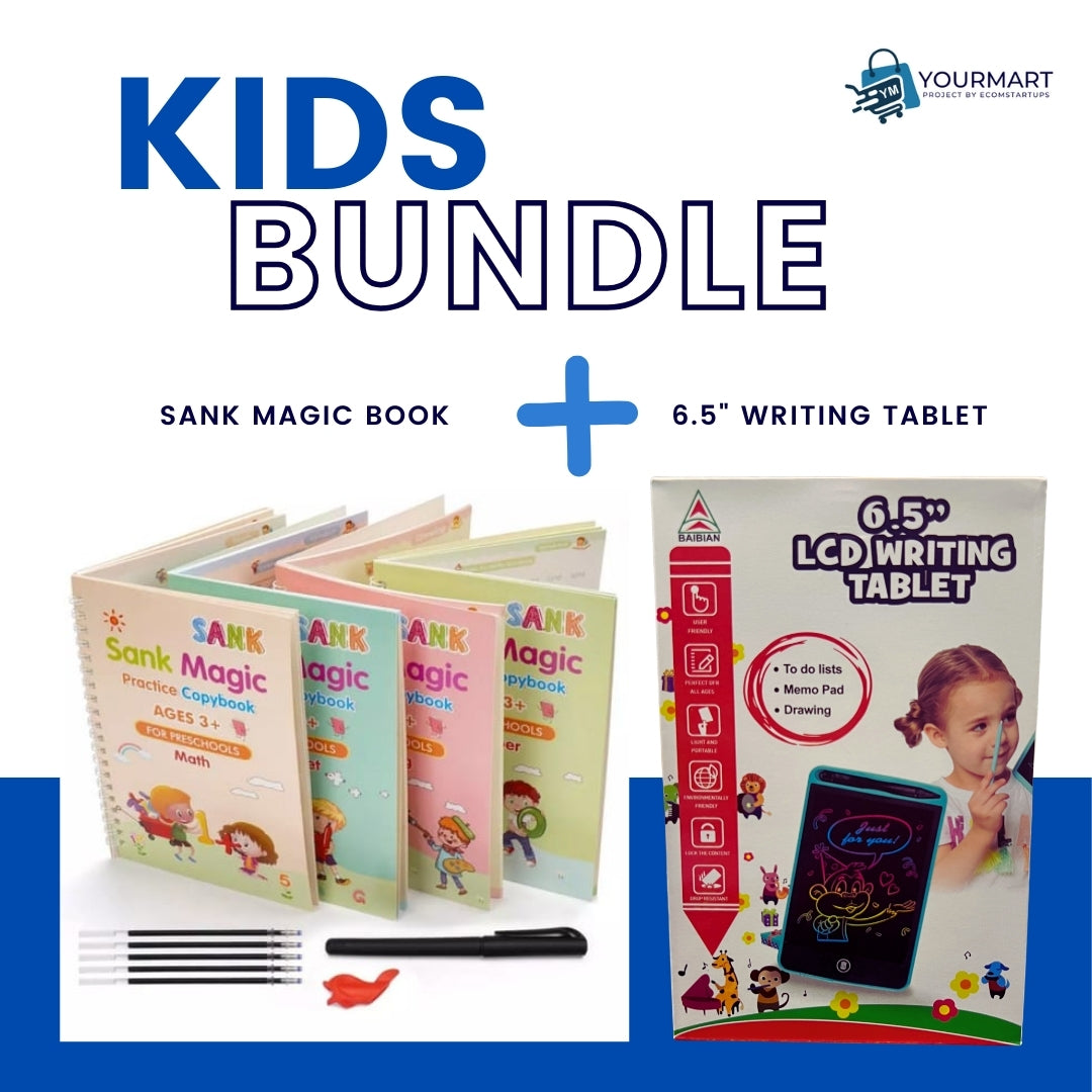 4-in-1 Magic Practice Book + LCD Writing Tablet