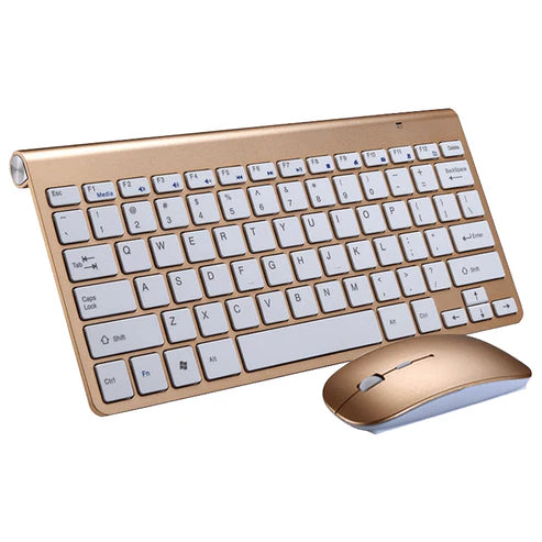 Ultra‑Slim Wireless Keyboard & Mouse Combo – Silent, Rechargeable & Portable for Office, Laptop & Smart TV