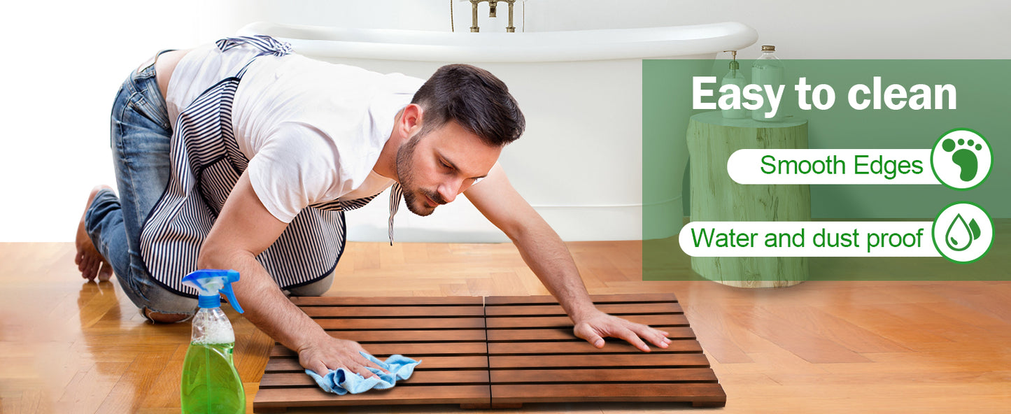 Premium Teak Wood Bath Mat