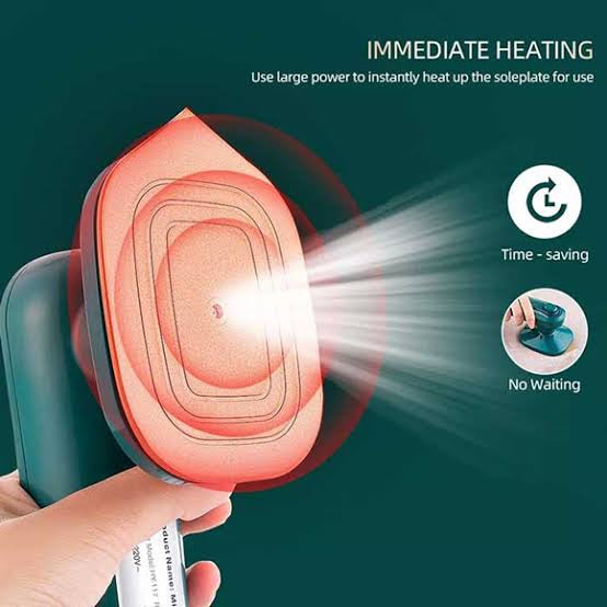 Portable Handheld Steam Iron, 180° Rotatable
