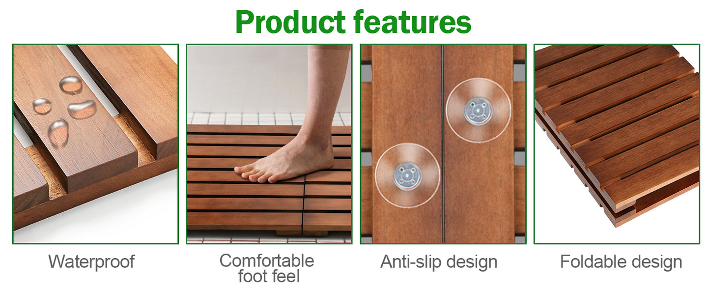 Premium Teak Wood Bath Mat