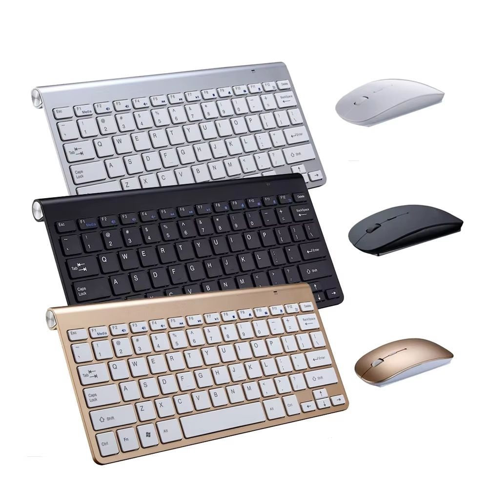 Ultra‑Slim Wireless Keyboard & Mouse Combo – Silent, Rechargeable & Portable for Office, Laptop & Smart TV