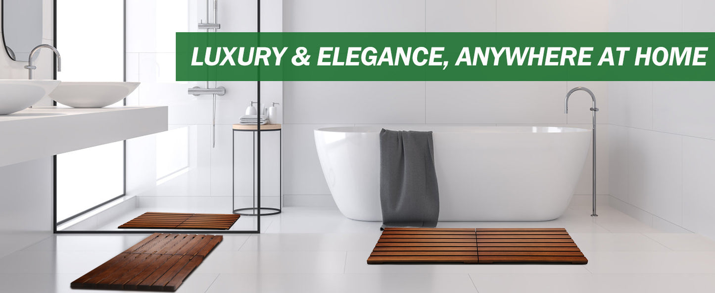 Premium Teak Wood Bath Mat