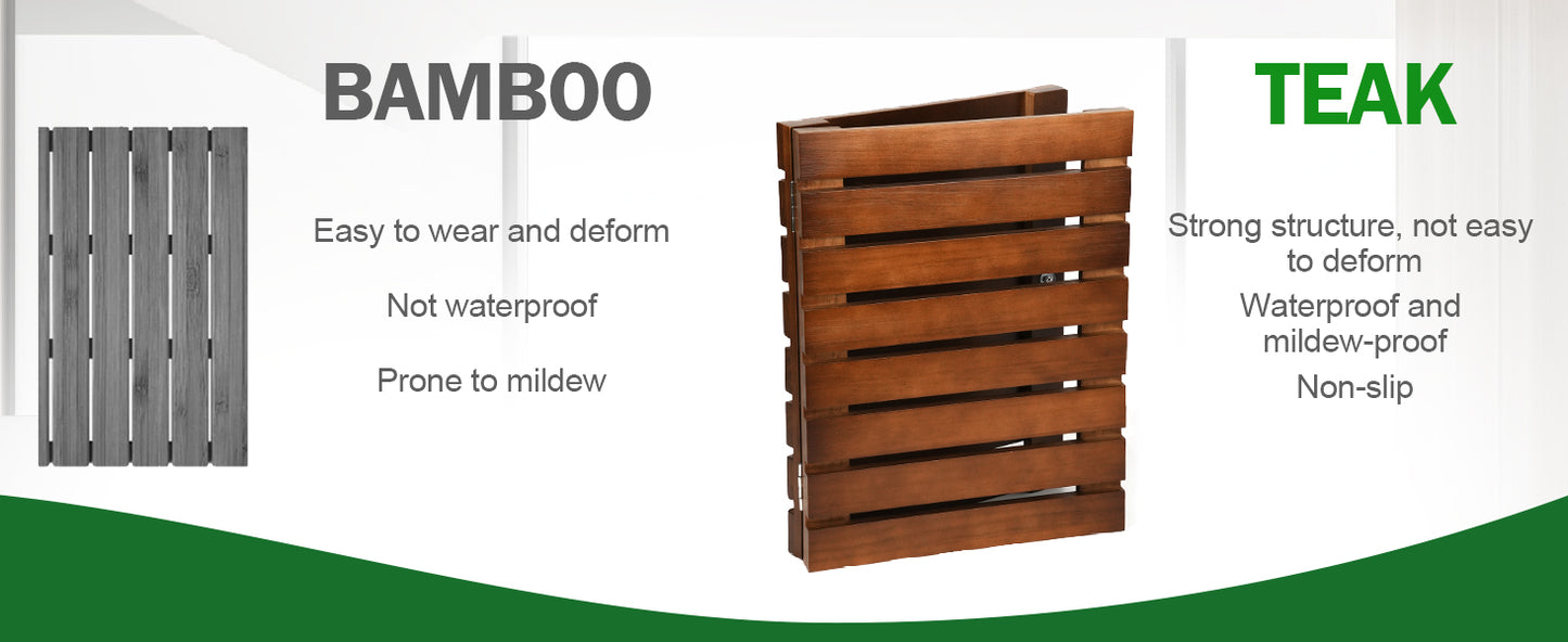 Premium Teak Wood Bath Mat
