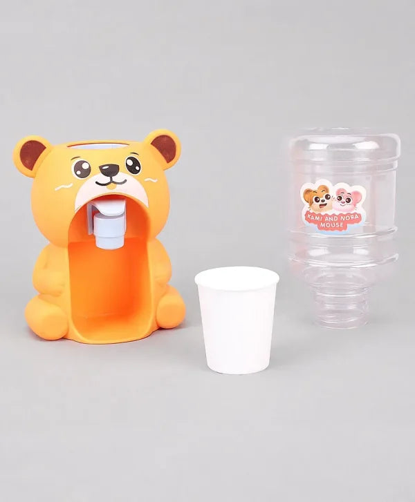 Cute Bear Water Dispenser Toy For Children Mini Drinking Fountain Pumps Water Juice Milk Drinking Fountain Simulation Cartoon Kitchen Toy (bear) (random Color)
