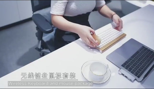 Ultra‑Slim Wireless Keyboard & Mouse Combo – Silent, Rechargeable & Portable for Office, Laptop & Smart TV
