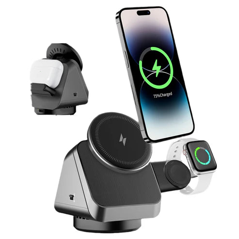 Justlink 3 In1 Magnetic Wireless Charging  Station for iPhone Samsung Phone Air Pods Watch