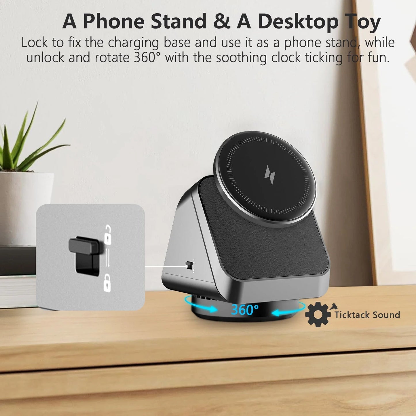Justlink 3 In1 Magnetic Wireless Charging  Station for iPhone Samsung Phone Air Pods Watch