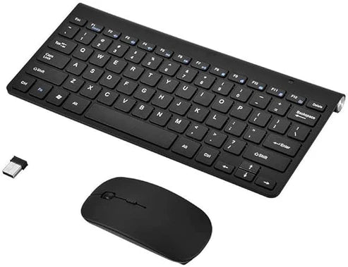 Ultra‑Slim Wireless Keyboard & Mouse Combo – Silent, Rechargeable & Portable for Office, Laptop & Smart TV