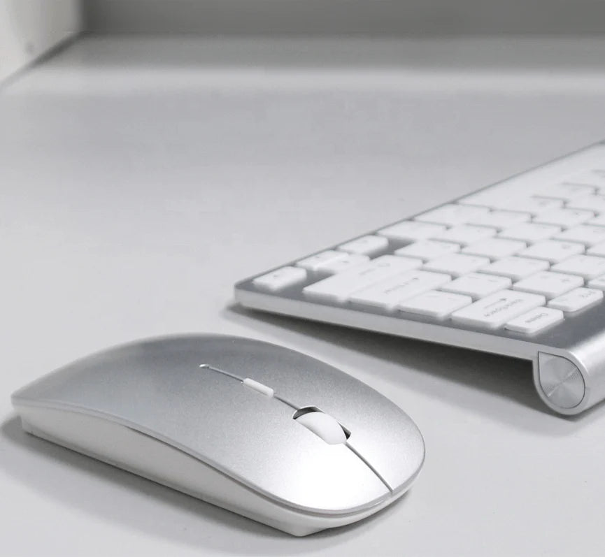 Ultra‑Slim Wireless Keyboard & Mouse Combo – Silent, Rechargeable & Portable for Office, Laptop & Smart TV